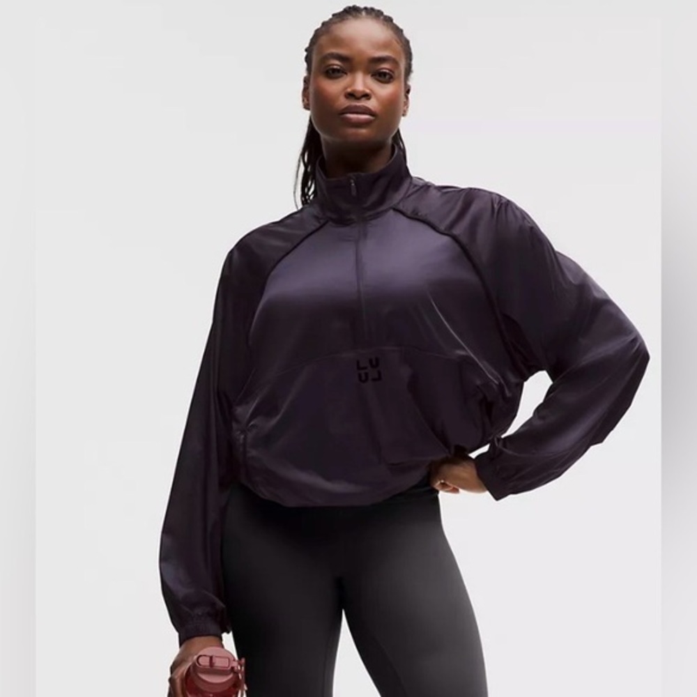 New Lululemon Stretch-Satin Flocked Training Jacket Sz: XS Atmospheric Purple